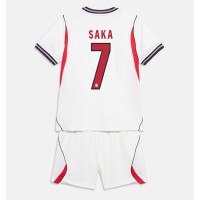 Stroje piłkarskie Anglia Bukayo Saka #7 Koszulka Podstawowej dla dzieci MŚ 2026 Krótki Rękaw (+ szorty)